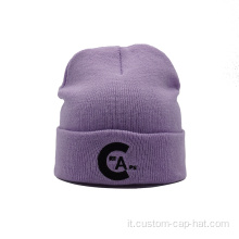 Cappello da berretto a maglia acrilica personalizzata con logo